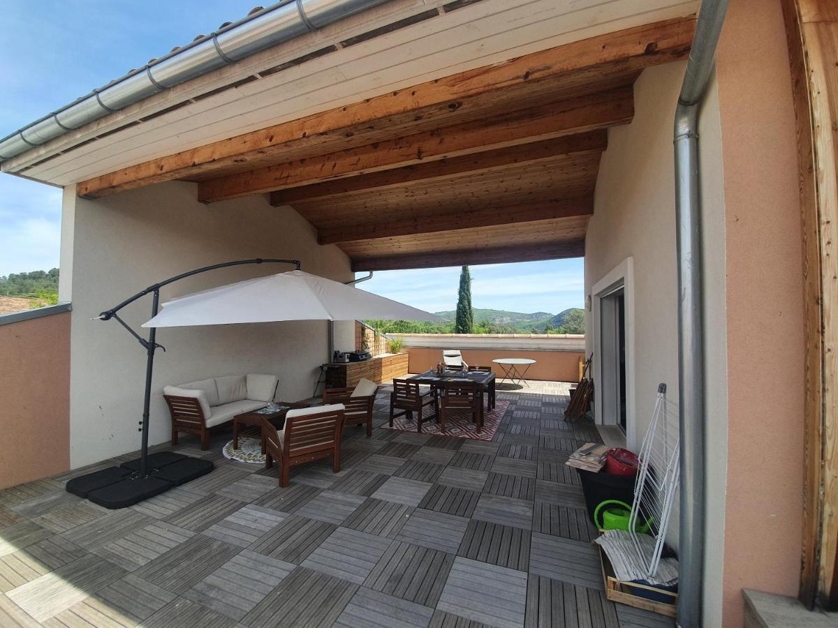 Terrasse 130M2 Panoramique Avec Climatisation Piscine - 3 Chambres Greoux-les-Bains Luaran gambar