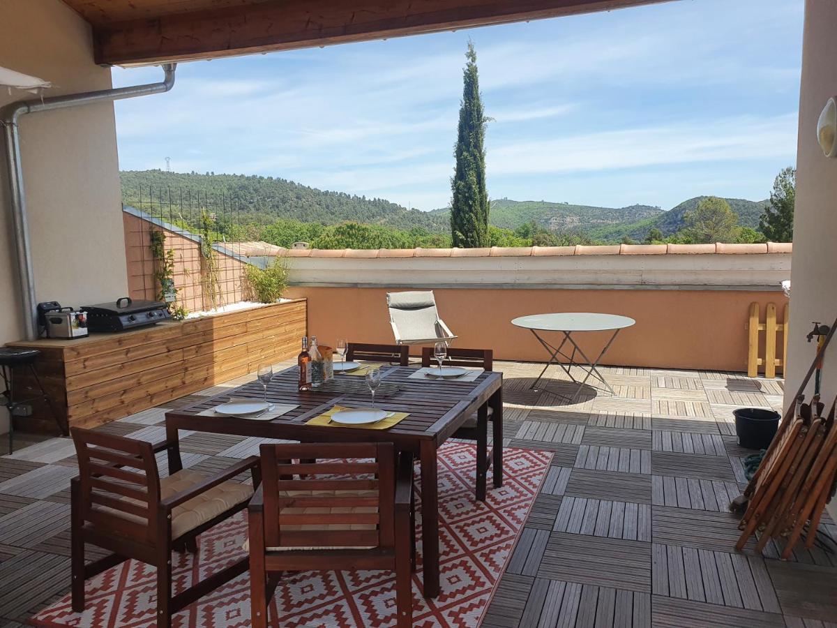 Terrasse 130M2 Panoramique Avec Climatisation Piscine - 3 Chambres Greoux-les-Bains Luaran gambar